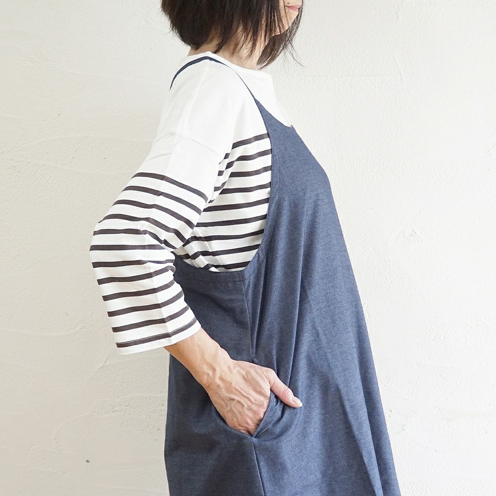 Branch m‘.,ブランチエム,ナチュラル,30代,40代,50代,60代,リネン,ゆったり,エプロン,リネンエプロン,ワンピースエプロン,エプロンワンピース,