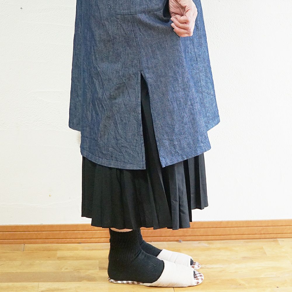 Branch m‘.,ブランチエム,ナチュラル,30代,40代,50代,60代,リネン,ゆったり,エプロン,リネンエプロン,ワンピースエプロン,エプロンワンピース,