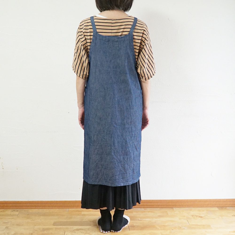 Branch m‘.,ブランチエム,ナチュラル,30代,40代,50代,60代,リネン,ゆったり,エプロン,リネンエプロン,ワンピースエプロン,エプロンワンピース,