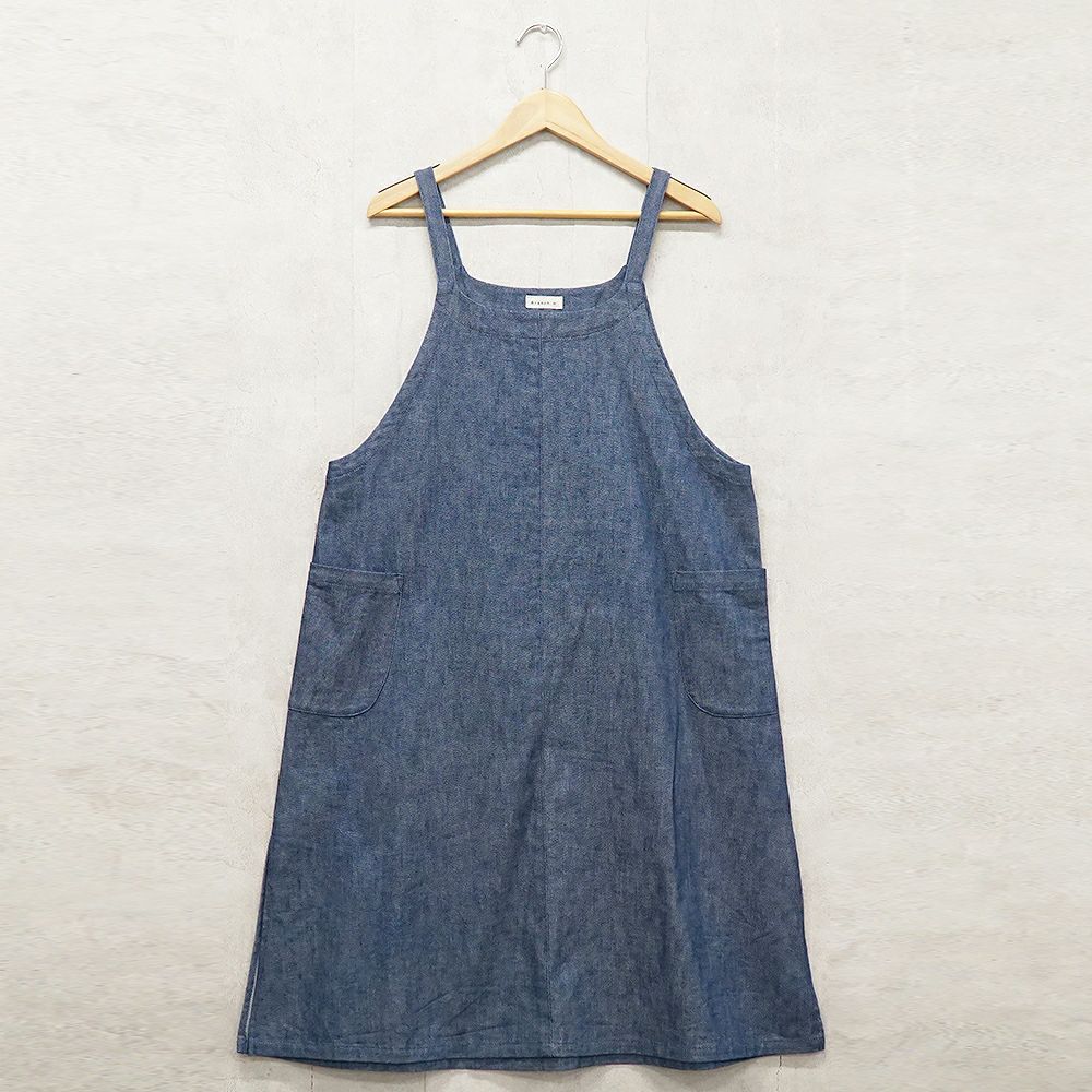 Branch m‘.,ブランチエム,ナチュラル,30代,40代,50代,60代,リネン,ゆったり,エプロン,リネンエプロン,ワンピースエプロン,エプロンワンピース,