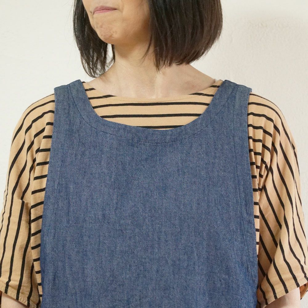 Branch m‘.,ブランチエム,ナチュラル,30代,40代,50代,60代,リネン,ゆったり,エプロン,リネンエプロン,ワンピースエプロン,エプロンワンピース,