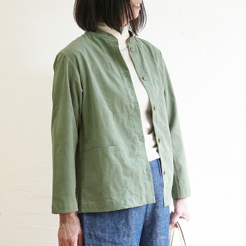 Branch m‘.,ブランチエム,ナチュラル,30代,40代,50代,60代,コットン,綿,ゆったり,ブラウス,長袖,羽織,シャツ,羽織シャツ,ライトアウター,スタンドカラー,スタンドカラーシャツ