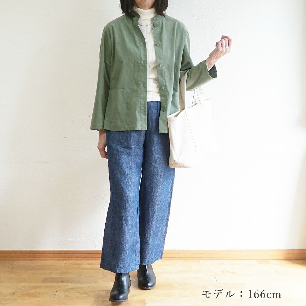 Branch m‘.,ブランチエム,ナチュラル,30代,40代,50代,60代,コットン,綿,ゆったり,ブラウス,長袖,羽織,シャツ,羽織シャツ,ライトアウター,スタンドカラー,スタンドカラーシャツ