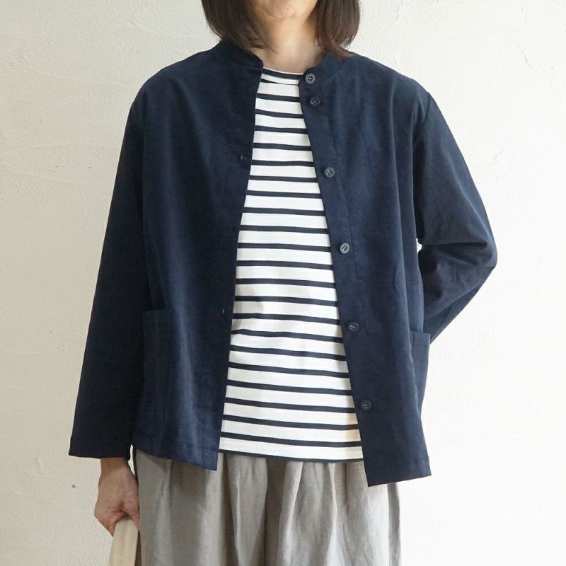 Branch m‘.,ブランチエム,ナチュラル,30代,40代,50代,60代,コットン,綿,ゆったり,ブラウス,長袖,羽織,シャツ,羽織シャツ,ライトアウター,スタンドカラー,スタンドカラーシャツ