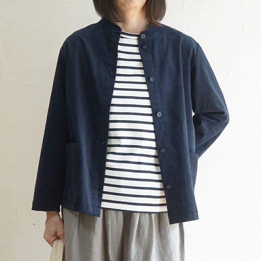 Branch m‘.,ブランチエム,ナチュラル,30代,40代,50代,60代,コットン,綿,ゆったり,ブラウス,長袖,羽織,シャツ,羽織シャツ,ライトアウター,スタンドカラー,スタンドカラーシャツ