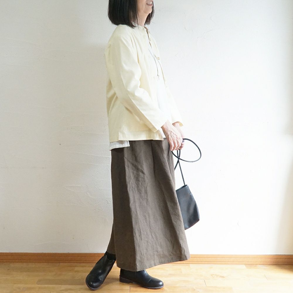 Branch m‘.,ブランチエム,ナチュラル,30代,40代,50代,60代,コットン,綿,ゆったり,ブラウス,長袖,羽織,シャツ,羽織シャツ,ライトアウター,スタンドカラー,スタンドカラーシャツ