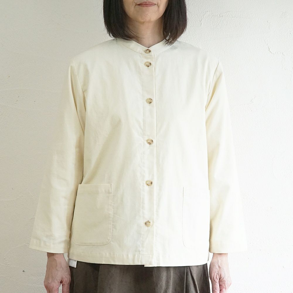 Branch m‘.,ブランチエム,ナチュラル,30代,40代,50代,60代,コットン,綿,ゆったり,ブラウス,長袖,羽織,シャツ,羽織シャツ,ライトアウター,スタンドカラー,スタンドカラーシャツ