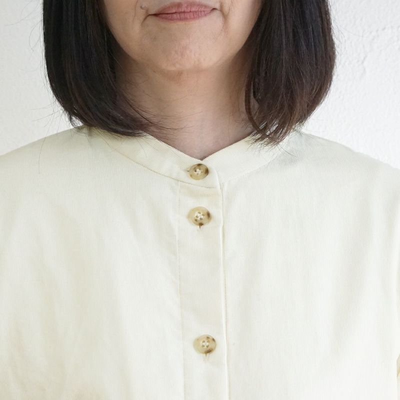 Branch m‘.,ブランチエム,ナチュラル,30代,40代,50代,60代,コットン,綿,ゆったり,ブラウス,長袖,羽織,シャツ,羽織シャツ,ライトアウター,スタンドカラー,スタンドカラーシャツ