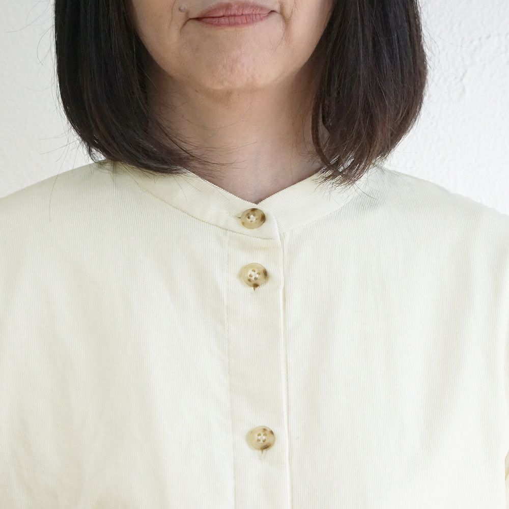 Branch m‘.,ブランチエム,ナチュラル,30代,40代,50代,60代,コットン,綿,ゆったり,ブラウス,長袖,羽織,シャツ,羽織シャツ,ライトアウター,スタンドカラー,スタンドカラーシャツ