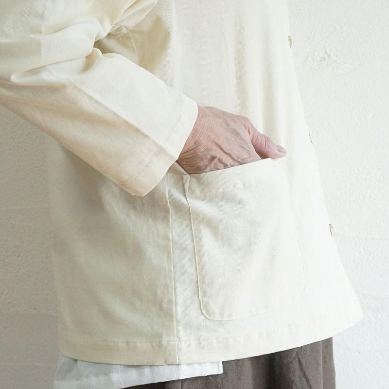 Branch m‘.,ブランチエム,ナチュラル,30代,40代,50代,60代,コットン,綿,ゆったり,ブラウス,長袖,羽織,シャツ,羽織シャツ,ライトアウター,スタンドカラー,スタンドカラーシャツ