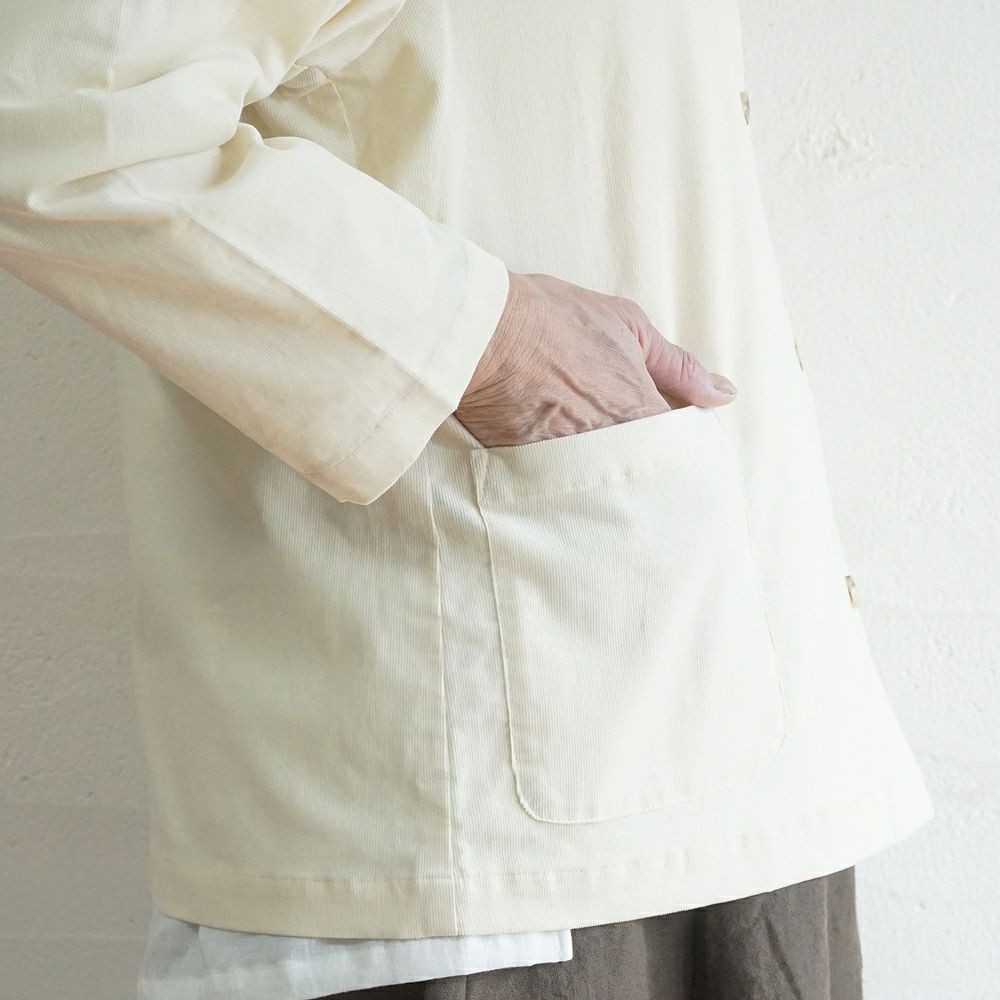 Branch m‘.,ブランチエム,ナチュラル,30代,40代,50代,60代,コットン,綿,ゆったり,ブラウス,長袖,羽織,シャツ,羽織シャツ,ライトアウター,スタンドカラー,スタンドカラーシャツ