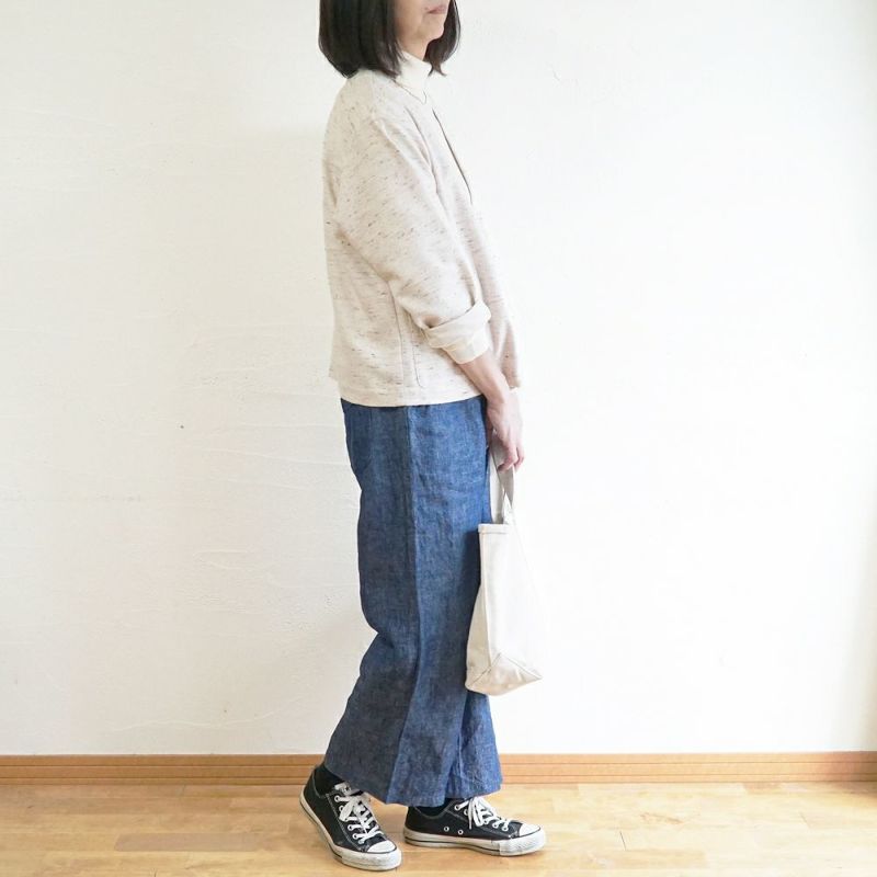 Branch m‘.,ブランチエム,ナチュラル,30代,40代,50代,60代,コットン,ゆったり,綿,アウター,カーディガン,ジャケット,羽織り,羽織,ライトアウター,Vネックジャケット,Vネックカーディガン,ネップ,ジャズネップ