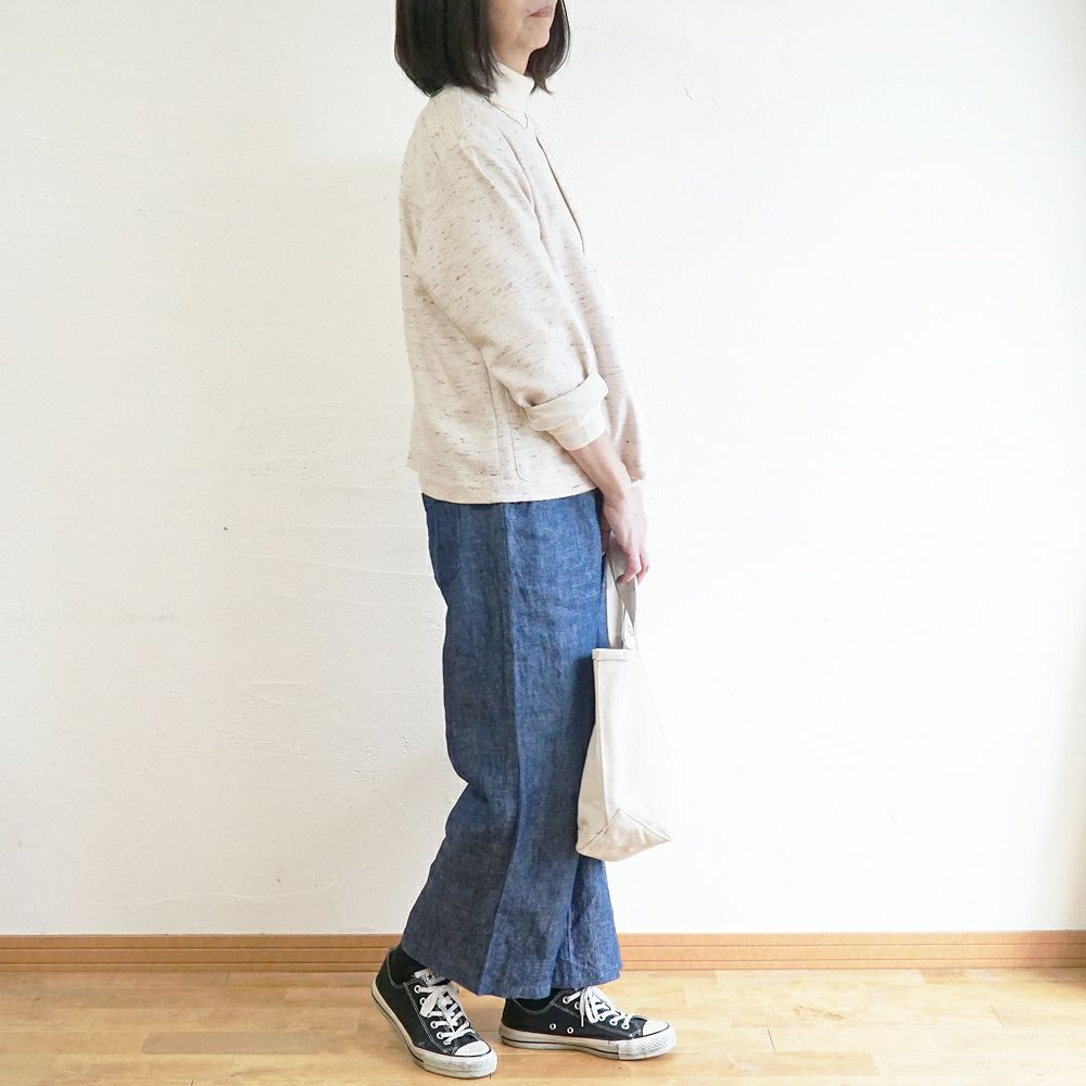 Branch m‘.,ブランチエム,ナチュラル,30代,40代,50代,60代,コットン,ゆったり,綿,アウター,カーディガン,ジャケット,羽織り,羽織,ライトアウター,Vネックジャケット,Vネックカーディガン,ネップ,ジャズネップ