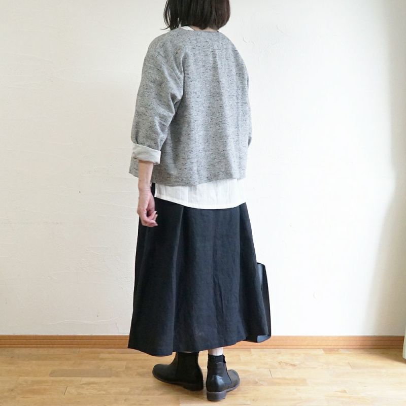 Branch m‘.,ブランチエム,ナチュラル,30代,40代,50代,60代,コットン,ゆったり,綿,アウター,カーディガン,ジャケット,羽織り,羽織,ライトアウター,Vネックジャケット,Vネックカーディガン,ネップ,ジャズネップ