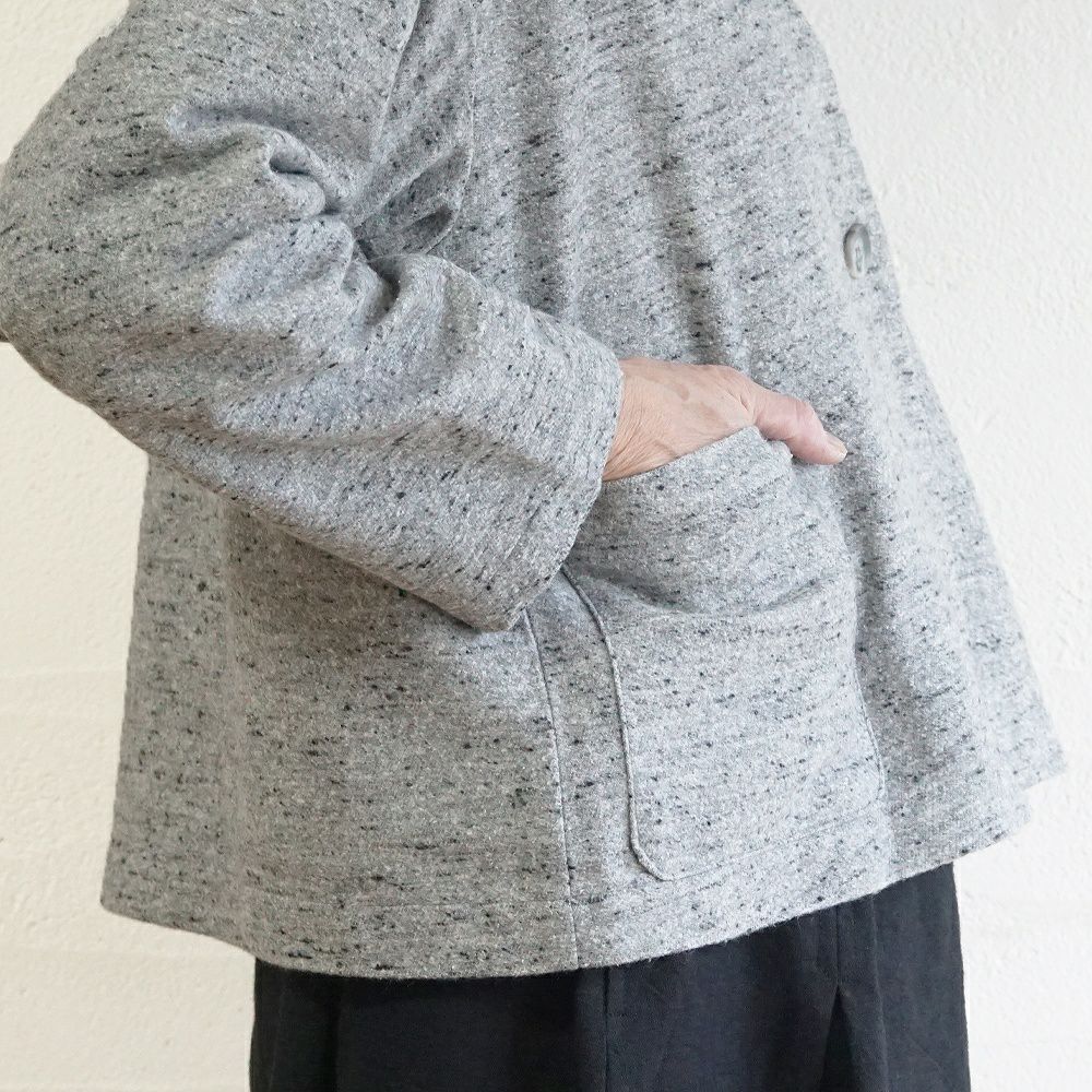 Branch m‘.,ブランチエム,ナチュラル,30代,40代,50代,60代,コットン,ゆったり,綿,アウター,カーディガン,ジャケット,羽織り,羽織,ライトアウター,Vネックジャケット,Vネックカーディガン,ネップ,ジャズネップ