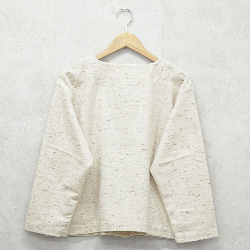 Branch m‘.,ブランチエム,ナチュラル,30代,40代,50代,60代,コットン,ゆったり,綿,アウター,カーディガン,ジャケット,羽織り,羽織,ライトアウター,Vネックジャケット,Vネックカーディガン,ネップ,ジャズネップ