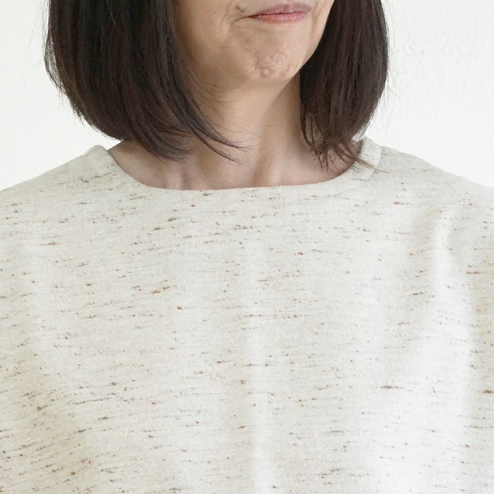 Branch m‘.,ブランチエム,ナチュラル,30代,40代,50代,60代,コットン,ゆったり,綿,プルオーバー,長袖,ネップ,ジャズネップ