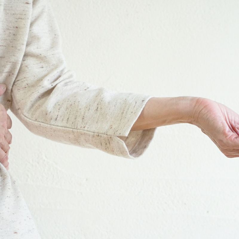 Branch m‘.,ブランチエム,ナチュラル,30代,40代,50代,60代,コットン,ゆったり,綿,プルオーバー,長袖,ネップ,ジャズネップ