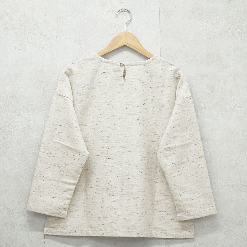 Branch m‘.,ブランチエム,ナチュラル,30代,40代,50代,60代,コットン,ゆったり,綿,プルオーバー,長袖,ネップ,ジャズネップ