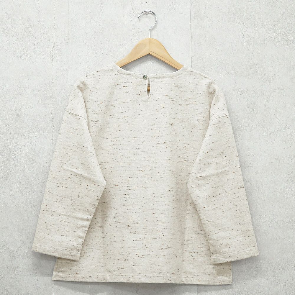 Branch m‘.,ブランチエム,ナチュラル,30代,40代,50代,60代,コットン,ゆったり,綿,プルオーバー,長袖,ネップ,ジャズネップ