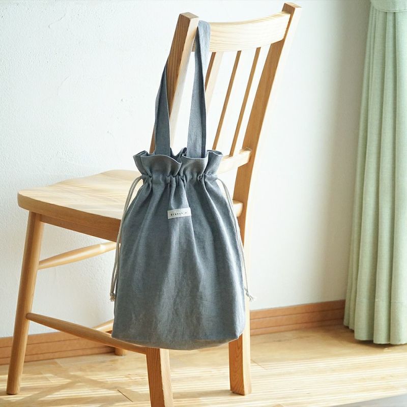 Branch m‘.,ブランチエム,ナチュラル,30代,40代,50代,60代,リネン,ゆったり,トート,トートバッグ,リネンバッグ,リネントートバッグ,巾着トート,バッグ,巾着バッグ,巾着トートバッグ