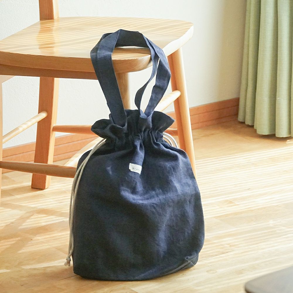 Branch m‘.,ブランチエム,ナチュラル,30代,40代,50代,60代,リネン,ゆったり,トート,トートバッグ,リネンバッグ,リネントートバッグ,巾着トート,バッグ,巾着バッグ,巾着トートバッグ