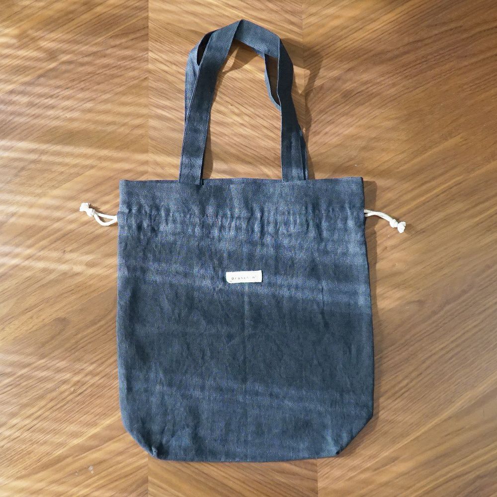 Branch m‘.,ブランチエム,ナチュラル,30代,40代,50代,60代,リネン,ゆったり,トート,トートバッグ,リネンバッグ,リネントートバッグ,巾着トート,バッグ,巾着バッグ,巾着トートバッグ