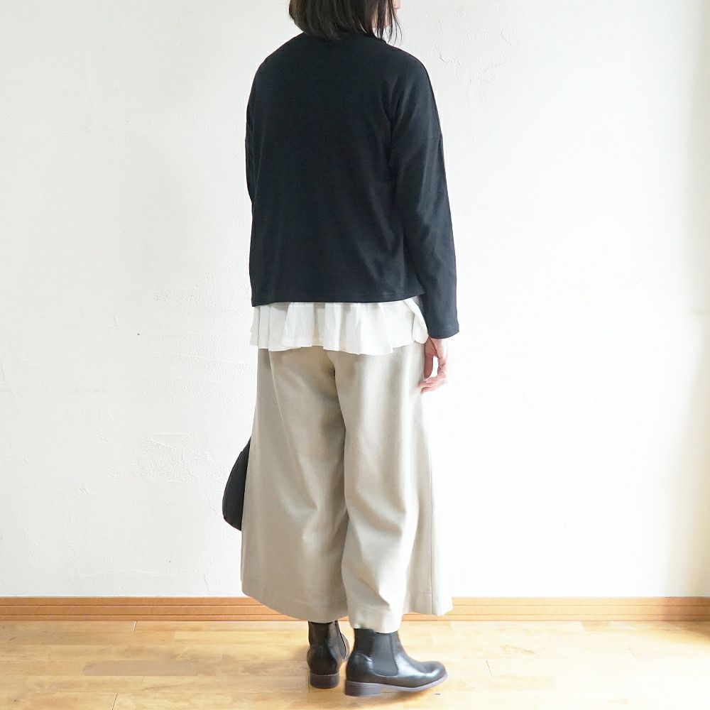 Branch m‘.,ブランチエム,ナチュラル,30代,40代,50代,60代,コットン,綿,ゆったり,Tシャツ,カットソー,ボトルネック,ボトルネックプルオーバー,,長袖