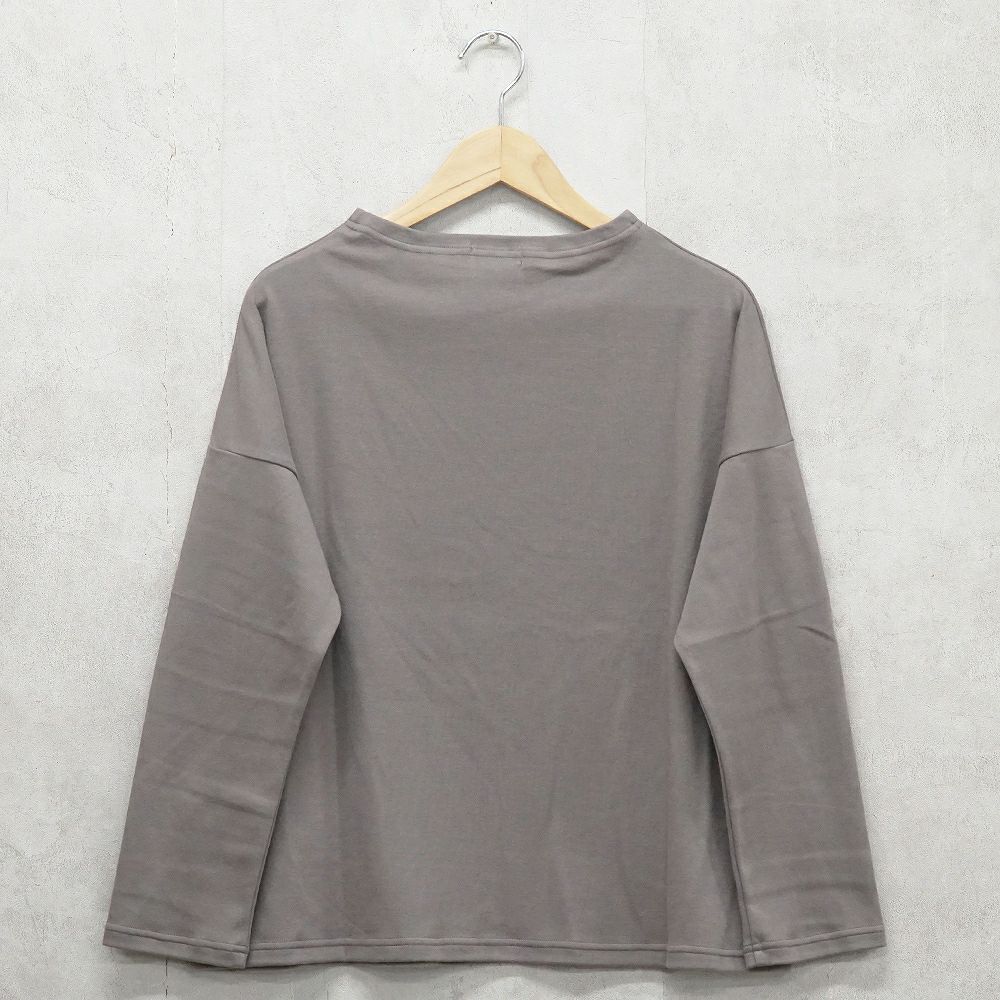 Branch m‘.,ブランチエム,ナチュラル,30代,40代,50代,60代,コットン,綿,ゆったり,Tシャツ,カットソー,ボトルネック,ボトルネックプルオーバー,,長袖