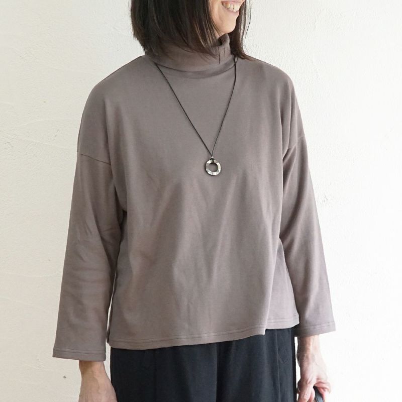 Branch m‘.,ブランチエム,ナチュラル,30代,40代,50代,60代,コットン,綿,ゆったり,Tシャツ,カットソー,タートルネック,タートルネックプルオーバー,,長袖