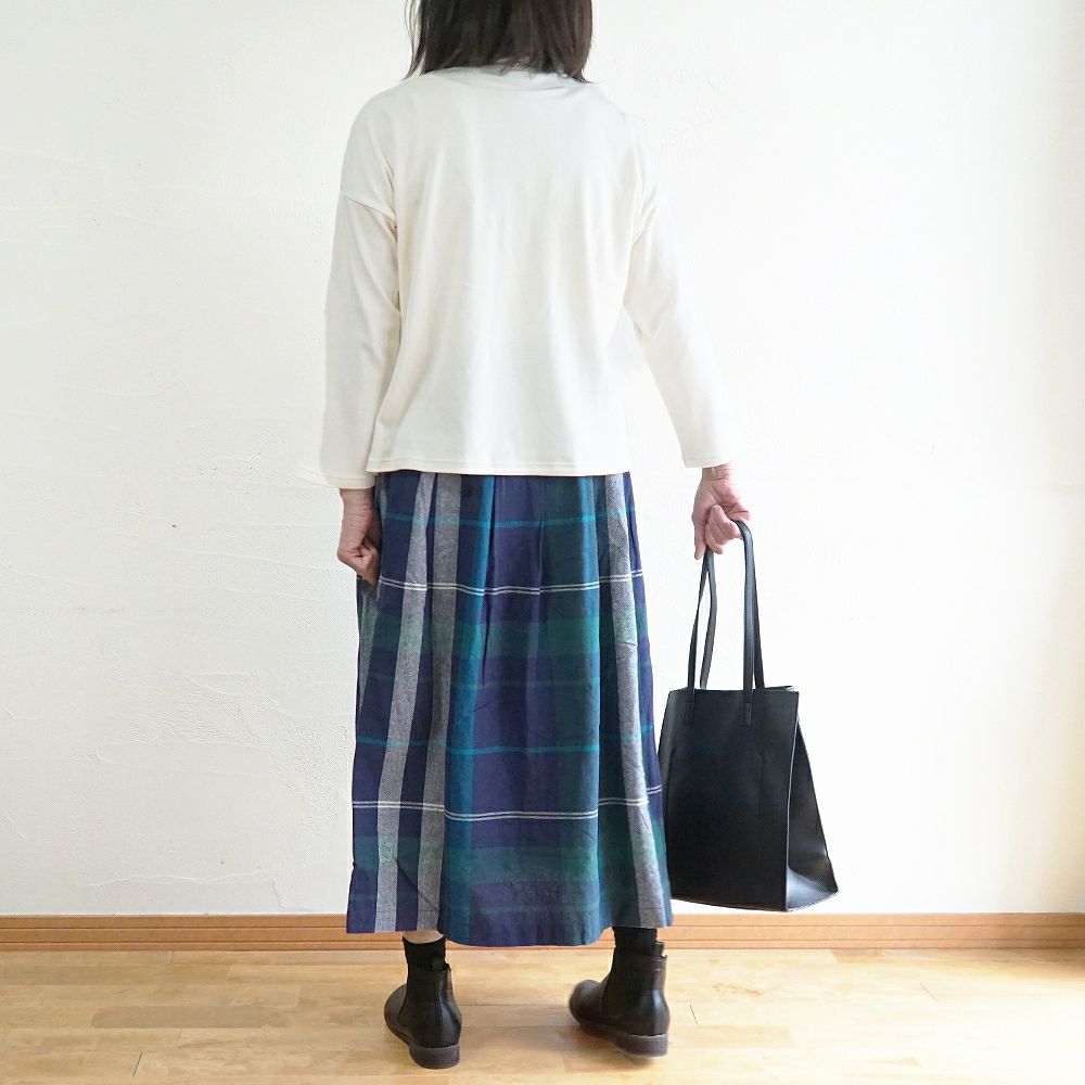 Branch m‘.,ブランチエム,ナチュラル,30代,40代,50代,60代,コットン,綿,ゆったり,Tシャツ,カットソー,タートルネック,タートルネックプルオーバー,,長袖