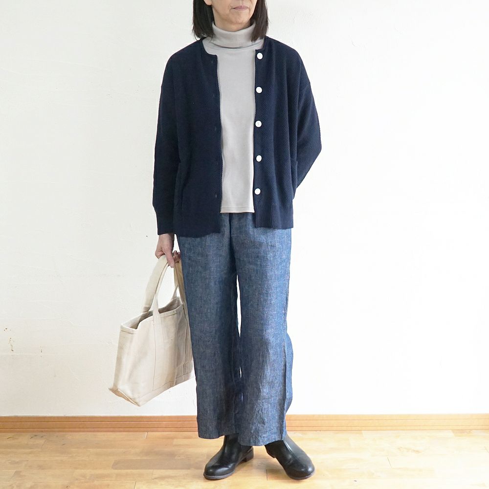 Branch m‘.,ブランチエム,ナチュラル,30代,40代,50代,60代,コットン,綿,ゆったり,Tシャツ,カットソー,タートルネック,タートルネックプルオーバー,,長袖