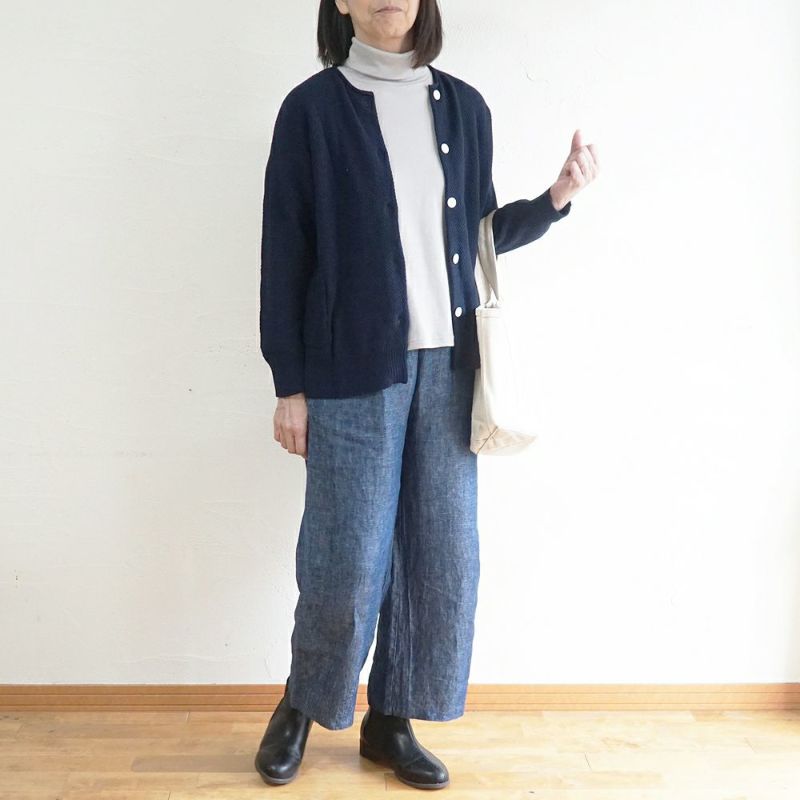 Branch m‘.,ブランチエム,ナチュラル,30代,40代,50代,60代,コットン,綿,ゆったり,Tシャツ,カットソー,タートルネック,タートルネックプルオーバー,,長袖