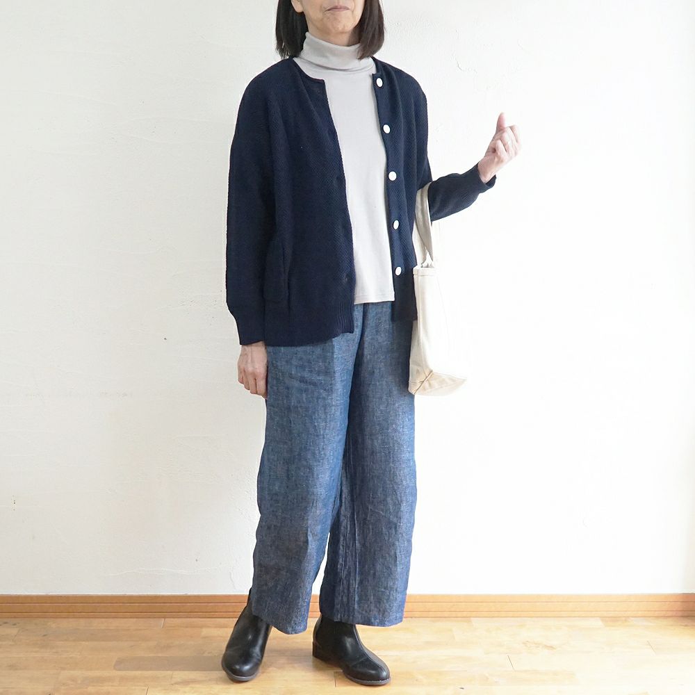 Branch m‘.,ブランチエム,ナチュラル,30代,40代,50代,60代,コットン,綿,ゆったり,Tシャツ,カットソー,タートルネック,タートルネックプルオーバー,,長袖