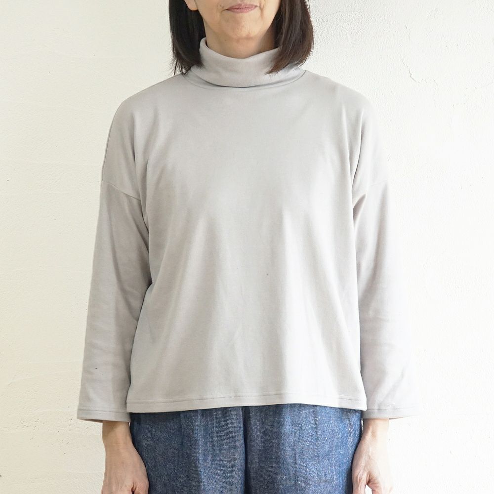 Branch m‘.,ブランチエム,ナチュラル,30代,40代,50代,60代,コットン,綿,ゆったり,Tシャツ,カットソー,タートルネック,タートルネックプルオーバー,,長袖