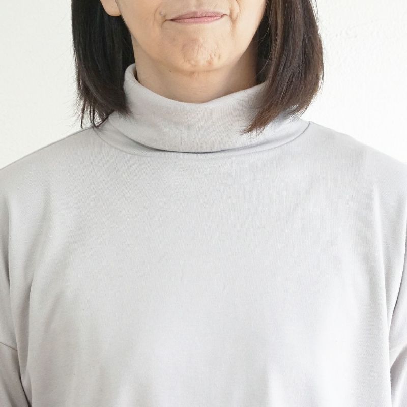 Branch m‘.,ブランチエム,ナチュラル,30代,40代,50代,60代,コットン,綿,ゆったり,Tシャツ,カットソー,タートルネック,タートルネックプルオーバー,,長袖