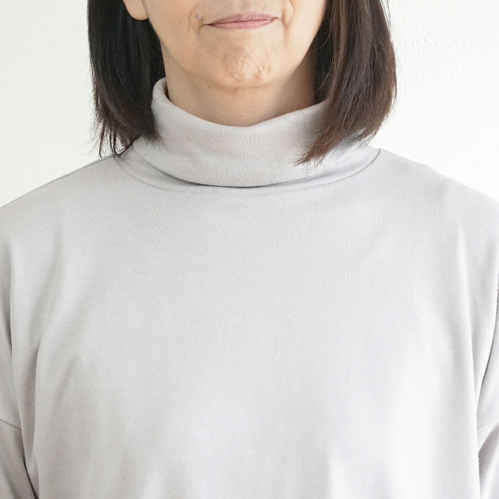 Branch m‘.,ブランチエム,ナチュラル,30代,40代,50代,60代,コットン,綿,ゆったり,Tシャツ,カットソー,タートルネック,タートルネックプルオーバー,,長袖