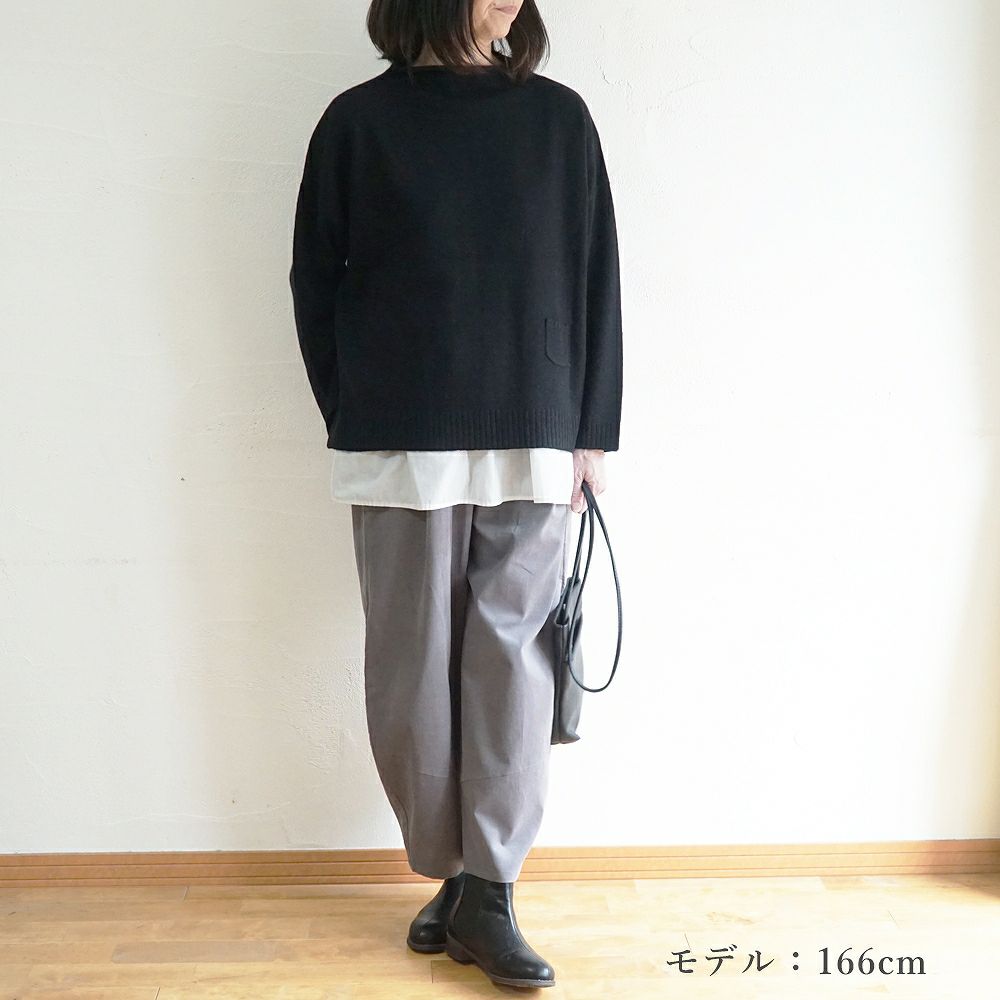 Branch m‘.,ブランチエム,ナチュラル,30代,40代,50代,60代,ウール,ゆったり,ニット,ボトルネック,ボトルネックニット,ニットプルオーバー,ウール,ウールニット