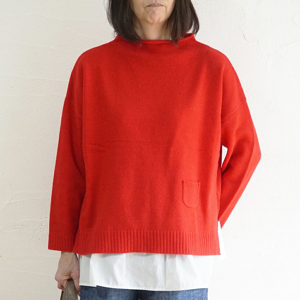 Branch m‘.,ブランチエム,ナチュラル,30代,40代,50代,60代,ウール,ゆったり,ニット,ボトルネック,ボトルネックニット,ニットプルオーバー,ウール,ウールニット