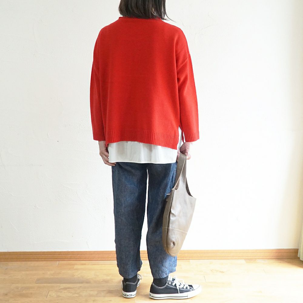 Branch m‘.,ブランチエム,ナチュラル,30代,40代,50代,60代,ウール,ゆったり,ニット,ボトルネック,ボトルネックニット,ニットプルオーバー,ウール,ウールニット