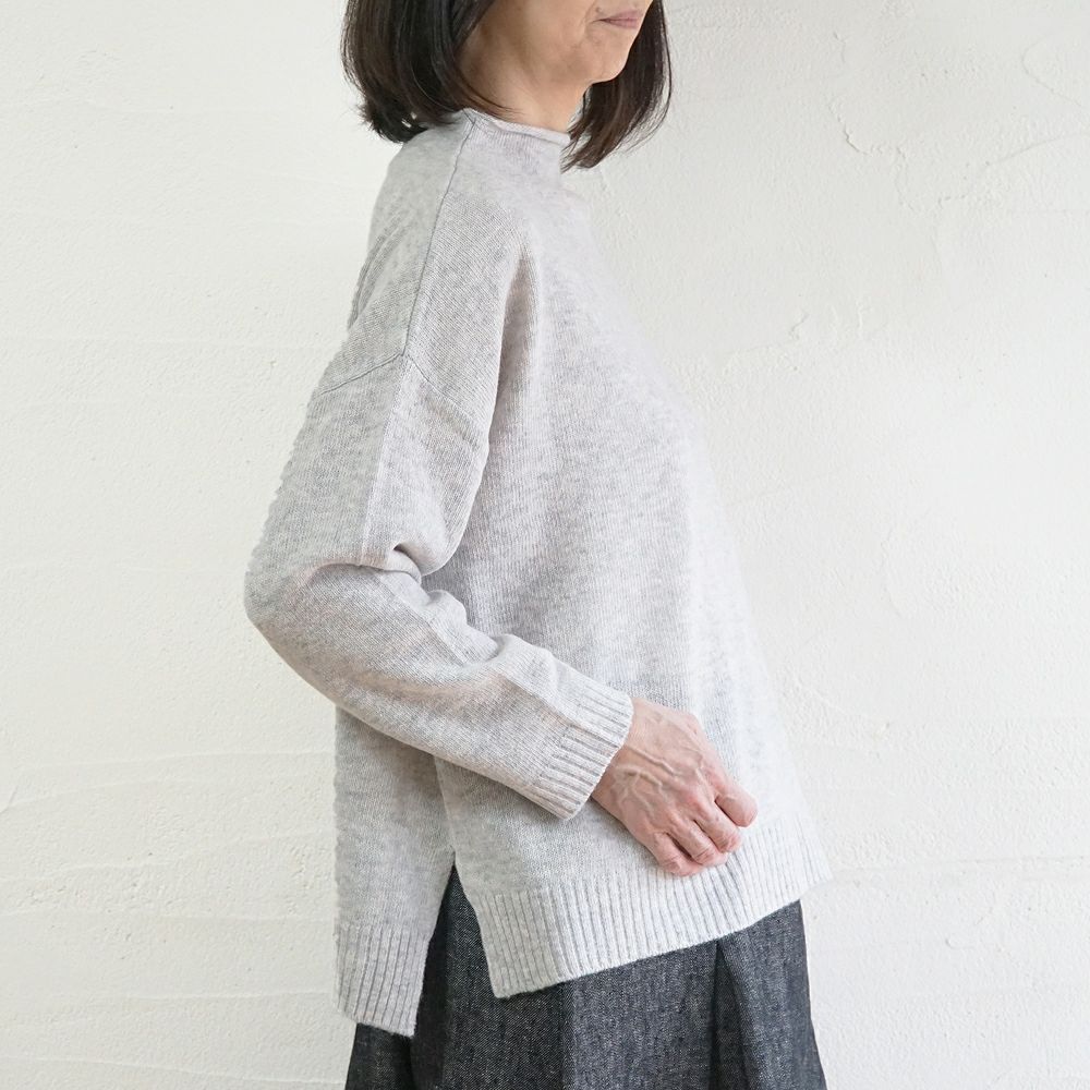 Branch m‘.,ブランチエム,ナチュラル,30代,40代,50代,60代,ウール,ゆったり,ニット,ボトルネック,ボトルネックニット,ニットプルオーバー,ウール,ウールニット