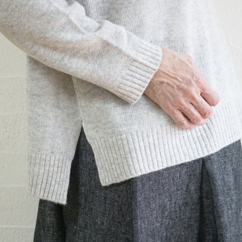 Branch m‘.,ブランチエム,ナチュラル,30代,40代,50代,60代,ウール,ゆったり,ニット,ボトルネック,ボトルネックニット,ニットプルオーバー,ウール,ウールニット