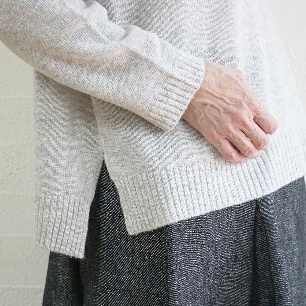 Branch m‘.,ブランチエム,ナチュラル,30代,40代,50代,60代,ウール,ゆったり,ニット,ボトルネック,ボトルネックニット,ニットプルオーバー,ウール,ウールニット