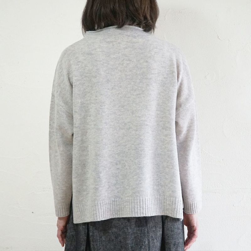 Branch m‘.,ブランチエム,ナチュラル,30代,40代,50代,60代,ウール,ゆったり,ニット,ボトルネック,ボトルネックニット,ニットプルオーバー,ウール,ウールニット