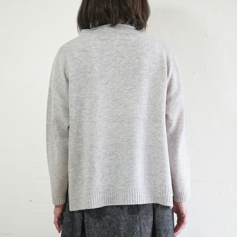 Branch m‘.,ブランチエム,ナチュラル,30代,40代,50代,60代,ウール,ゆったり,ニット,ボトルネック,ボトルネックニット,ニットプルオーバー,ウール,ウールニット