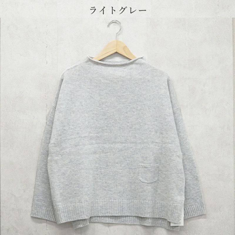 Branch m‘.,ブランチエム,ナチュラル,30代,40代,50代,60代,ウール,ゆったり,ニット,ボトルネック,ボトルネックニット,ニットプルオーバー,ウール,ウールニット