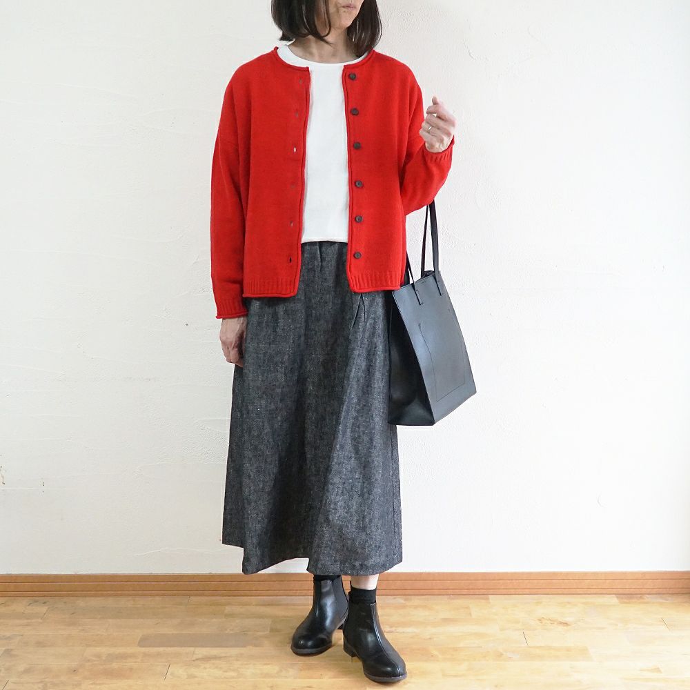 Branch m‘.,ブランチエム,ナチュラル,30代,40代,50代,60代,ウール,ゆったり,knit,ニット,ウール混,ボトルネック,プルオーバー,プルオーバーニット,カラーニット,カーディガン,ニットカーディガン,2way,2wayニット