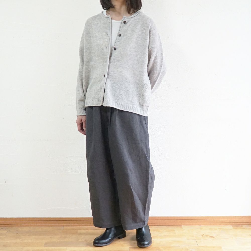 Branch m‘.,ブランチエム,ナチュラル,30代,40代,50代,60代,ウール,ゆったり,knit,ニット,ウール混,ボトルネック,プルオーバー,プルオーバーニット,カラーニット,カーディガン,ニットカーディガン,2way,2wayニット