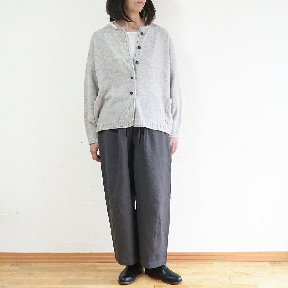 Branch m‘.,ブランチエム,ナチュラル,30代,40代,50代,60代,ウール,ゆったり,knit,ニット,ウール混,ボトルネック,プルオーバー,プルオーバーニット,カラーニット,カーディガン,ニットカーディガン,2way,2wayニット