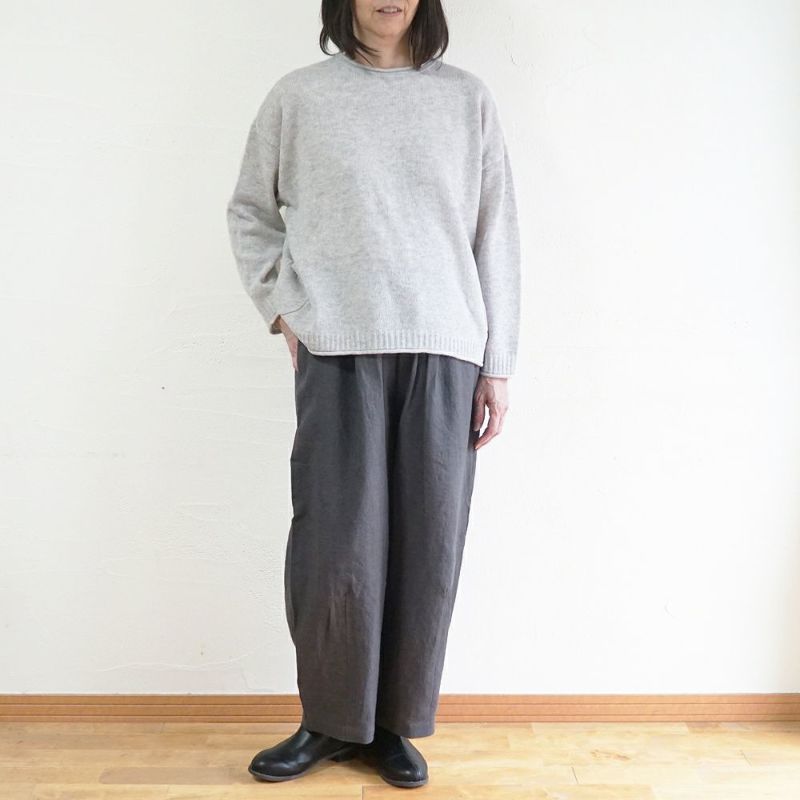Branch m‘.,ブランチエム,ナチュラル,30代,40代,50代,60代,ウール,ゆったり,knit,ニット,ウール混,ボトルネック,プルオーバー,プルオーバーニット,カラーニット,カーディガン,ニットカーディガン,2way,2wayニット
